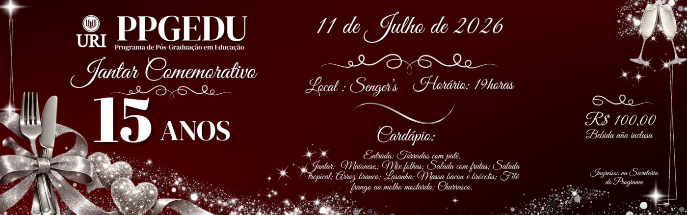Jantar 15 anos PPGEDU